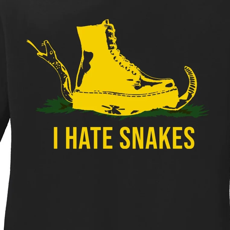 I Hate Snakes Don't Thread On Me Flag Ladies Long Sleeve Shirt