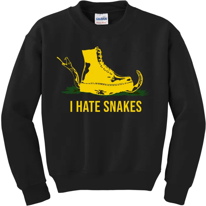 I Hate Snakes Don't Thread On Me Flag Kids Sweatshirt