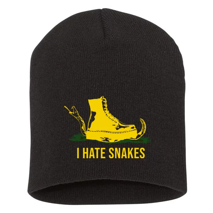 I Hate Snakes Don't Thread On Me Flag Short Acrylic Beanie