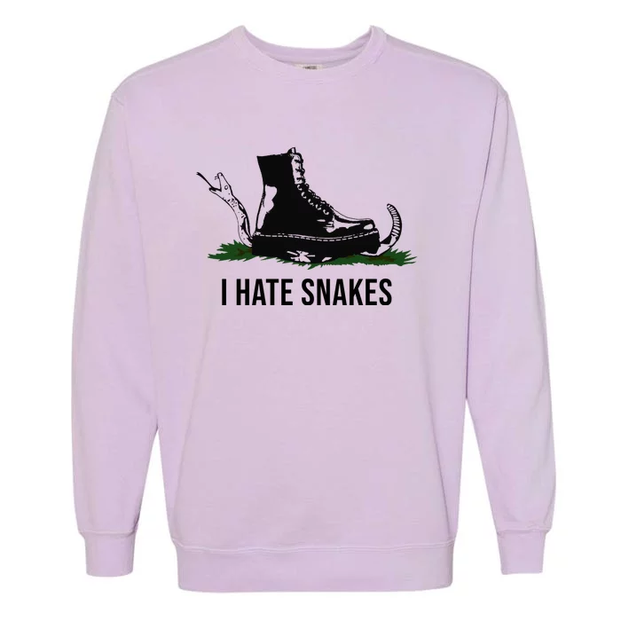 I Hate Snakes Don't Thread On Me Flag Garment-Dyed Sweatshirt