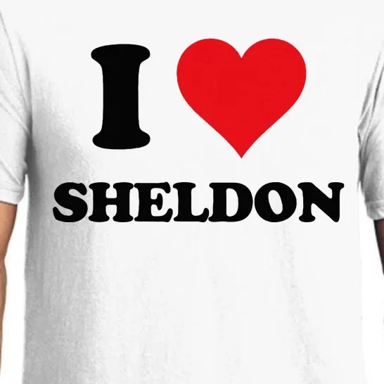 I Heart Sheldon First Name I Love Personalized Stuff Pajama Set