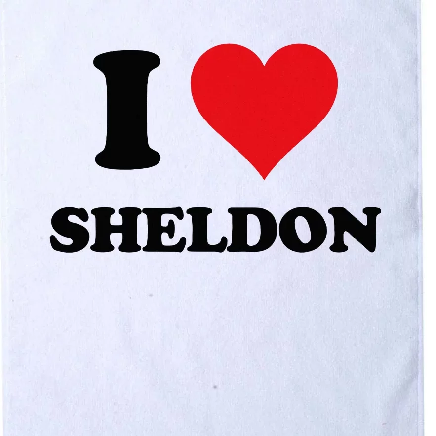 I Heart Sheldon First Name I Love Personalized Stuff Platinum Collection Golf Towel