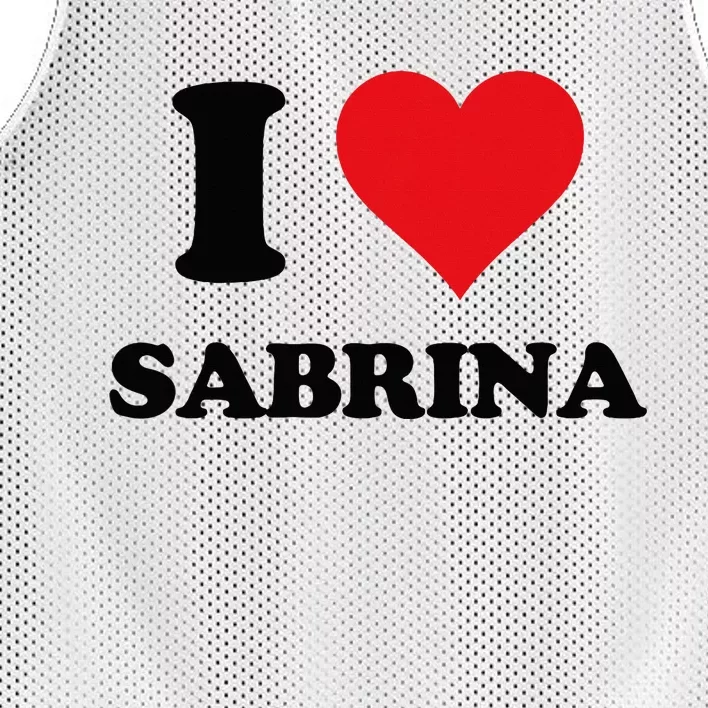 I Heart Sabrina First Name I Love Personalized Stuff Mesh Reversible Basketball Jersey Tank