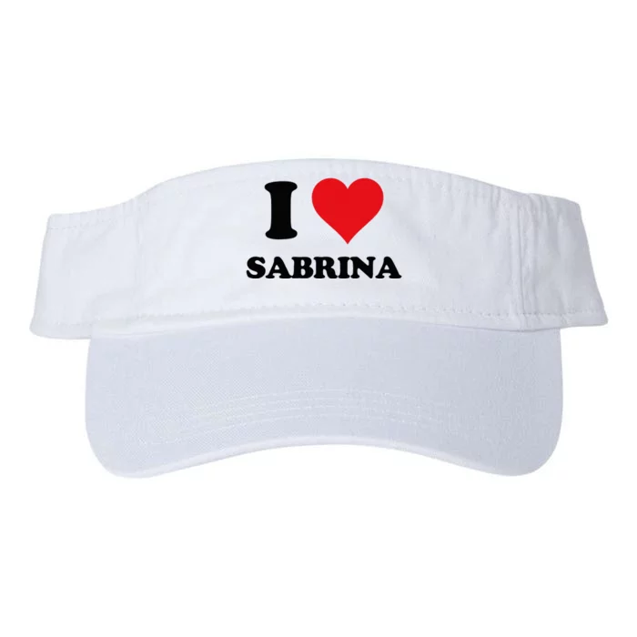 I Heart Sabrina First Name I Love Personalized Stuff Valucap Bio-Washed Visor