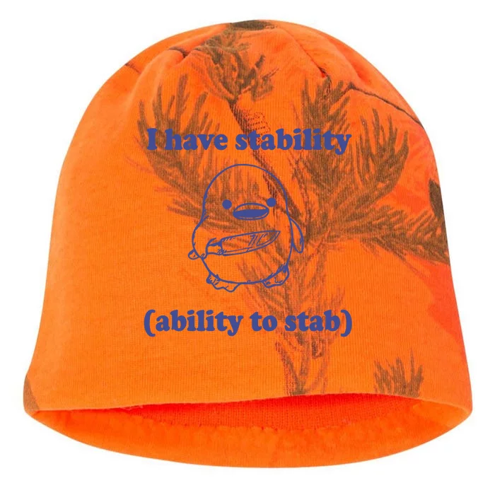 I Have Stability Ability To Stab Funny Kati - Camo Knit Beanie