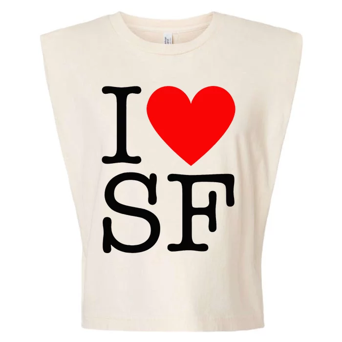 I Heart San Francisco I Love Sf Garment-Dyed Women's Muscle Tee