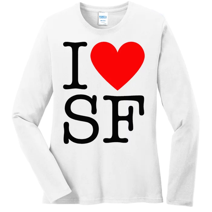 I Heart San Francisco I Love Sf Ladies Long Sleeve Shirt