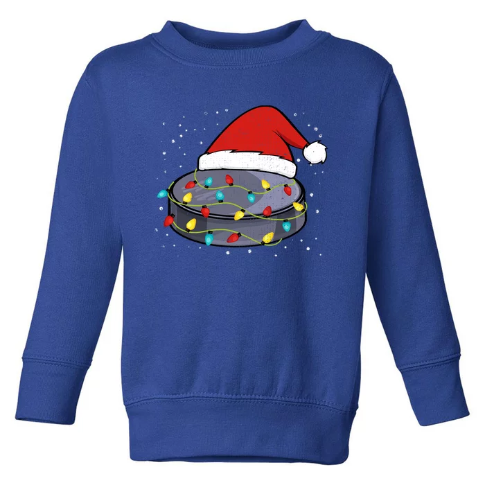 Ice Hockey Santa Christmas Sports Cute Gift Toddler Sweatshirt