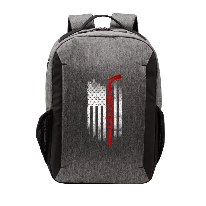 Ice Hockey Stick USA Flag Sports Patriotic Hockey Player Vector Backpack