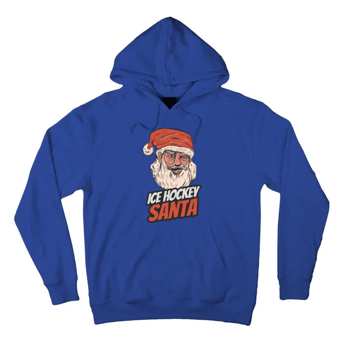 Ice Hockey Santa Claus Christmas Holiday Ice Hockey Player Gift Tall Hoodie