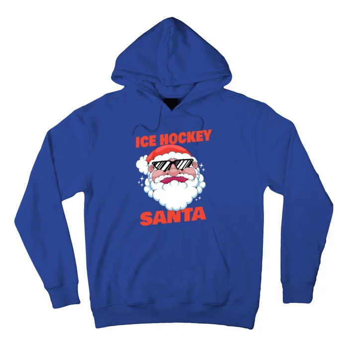 Ice Hockey Santa Funny Christmas Ice Hockey Player Funny Gift Hoodie