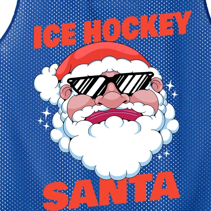 Ice Hockey Santa Funny Christmas Ice Hockey Player Funny Gift Mesh Reversible Basketball Jersey Tank