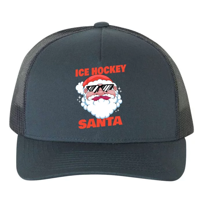 Ice Hockey Santa Funny Christmas Ice Hockey Player Funny Gift Yupoong Adult 5-Panel Trucker Hat