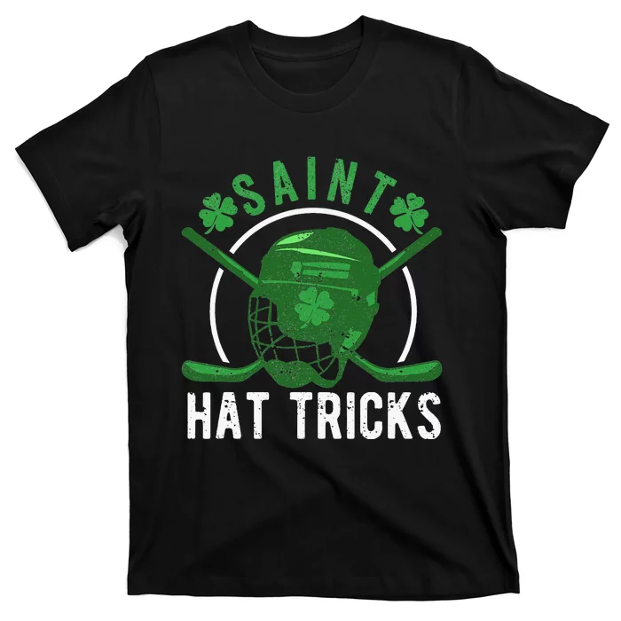 Ice Hockey Shamrock Irish St Patricks Day T-Shirt