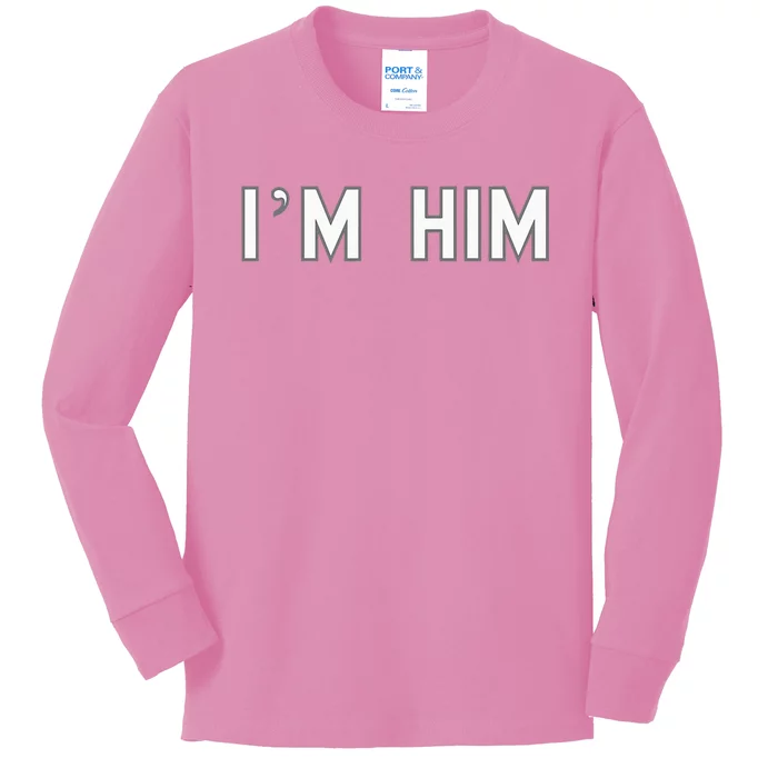 I’M Him School Pride Cute Gag Funny Fan Kids Long Sleeve Shirt