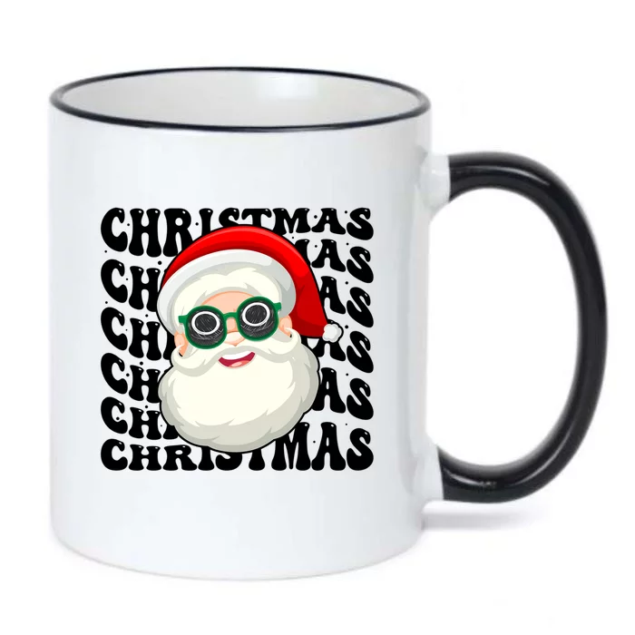 Ice Hockey Santa Groovy Christmas Ice Hockey Player Xmas Gift Black Color Changing Mug