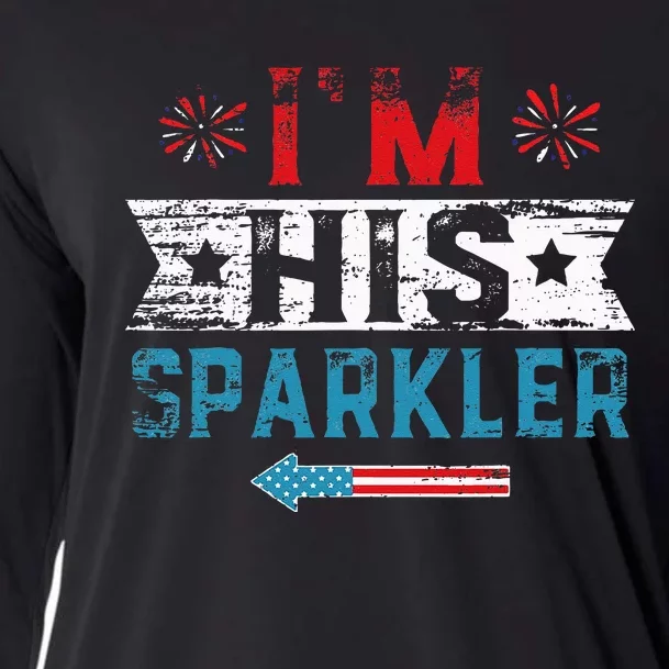 Im His Sparkler His And Her 4th Of July Matching Couples Cooling Performance Long Sleeve Crew