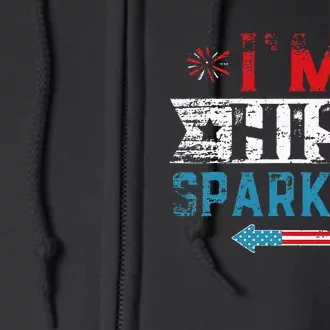 Im His Sparkler His And Her 4th Of July Matching Couples Full Zip Hoodie