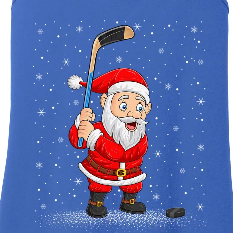 Ice Hockey Sports Santa Claus Playing Ice Hockey Christmas Gift Ladies Essential Tank