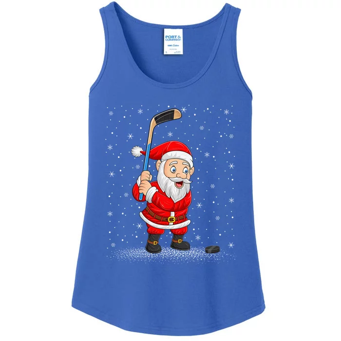 Ice Hockey Sports Santa Claus Playing Ice Hockey Christmas Gift Ladies Essential Tank