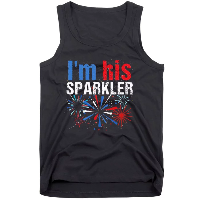 I'm Her Sparkler His And Her 4th of July Matching Couples Tank Top