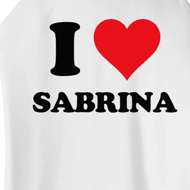 I Heart Sabrina First Name I Love Personalized Stuff Women’s Perfect Tri Rocker Tank