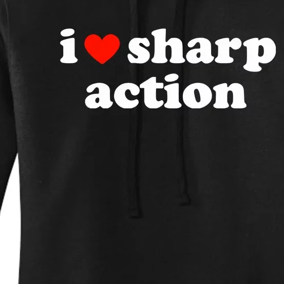 I Heart Sharp Action Women's Pullover Hoodie