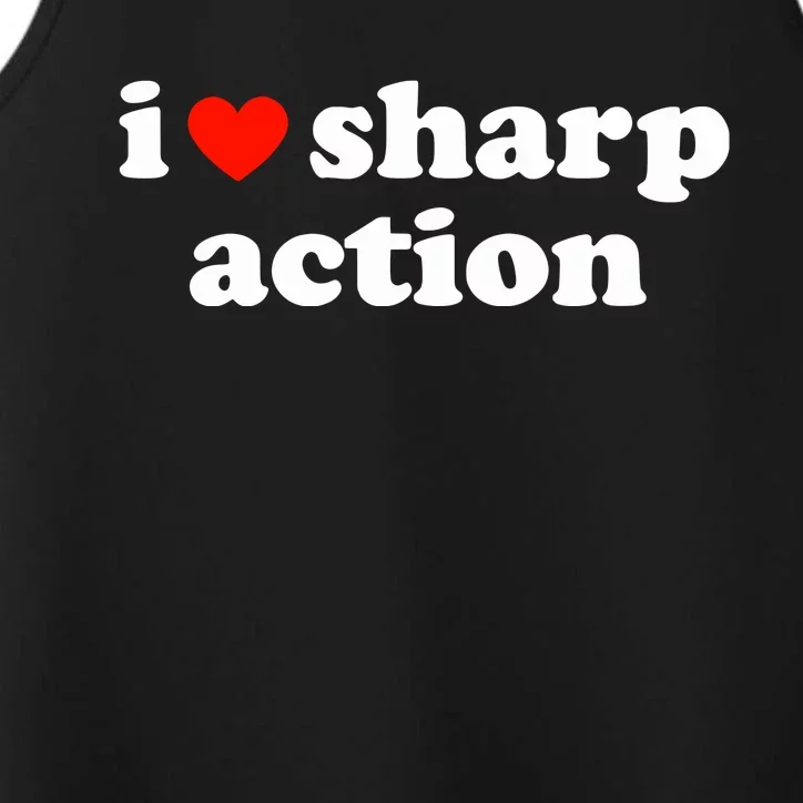 I Heart Sharp Action Performance Tank