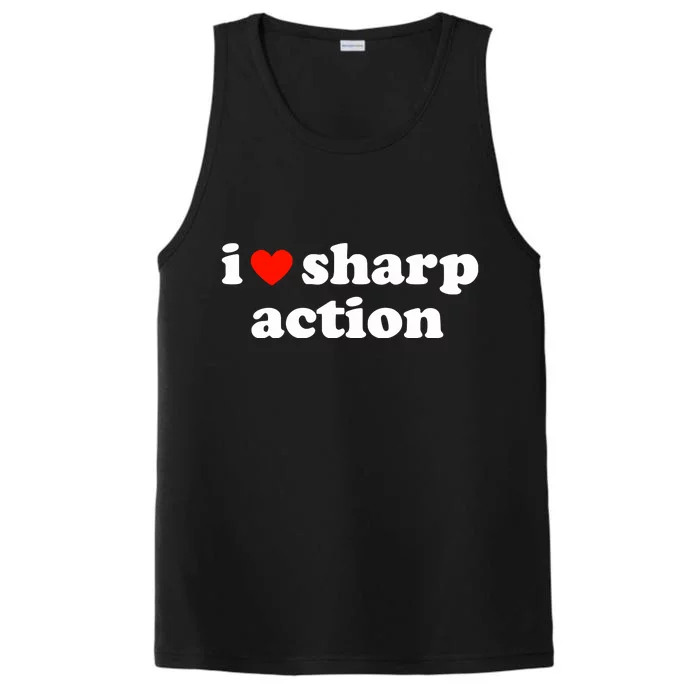 I Heart Sharp Action Performance Tank