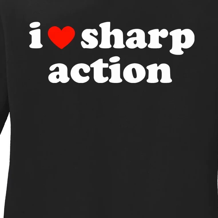 I Heart Sharp Action Ladies Long Sleeve Shirt