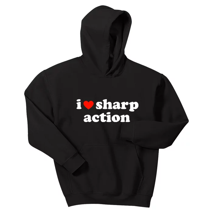 I Heart Sharp Action Kids Hoodie