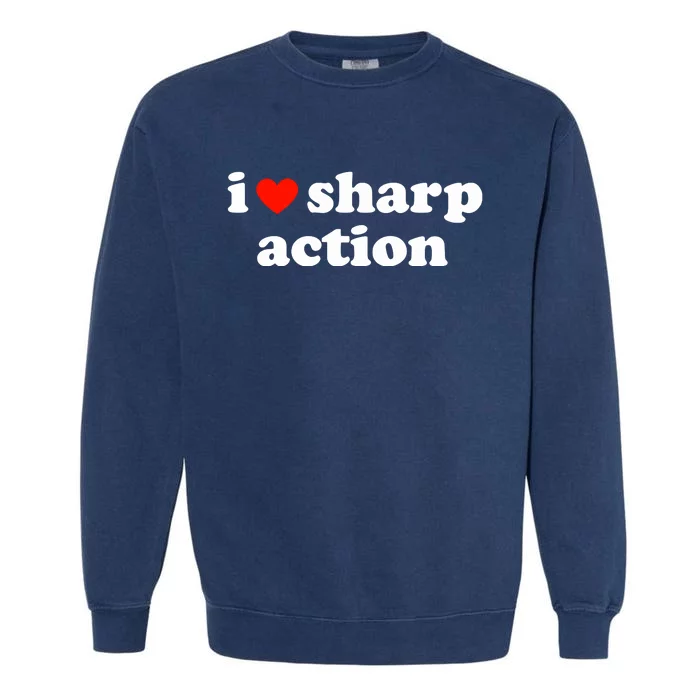 I Heart Sharp Action Garment-Dyed Sweatshirt