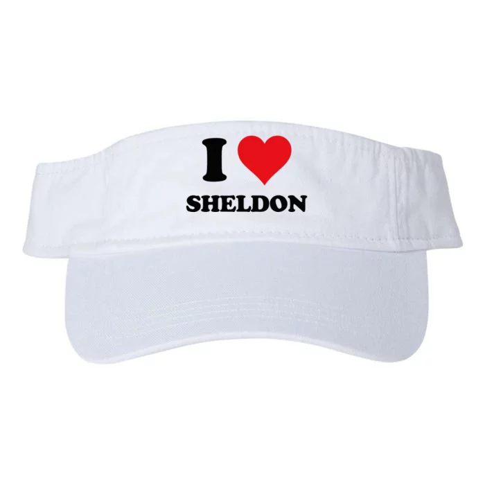 I Heart Sheldon First Name Valucap Bio-Washed Visor