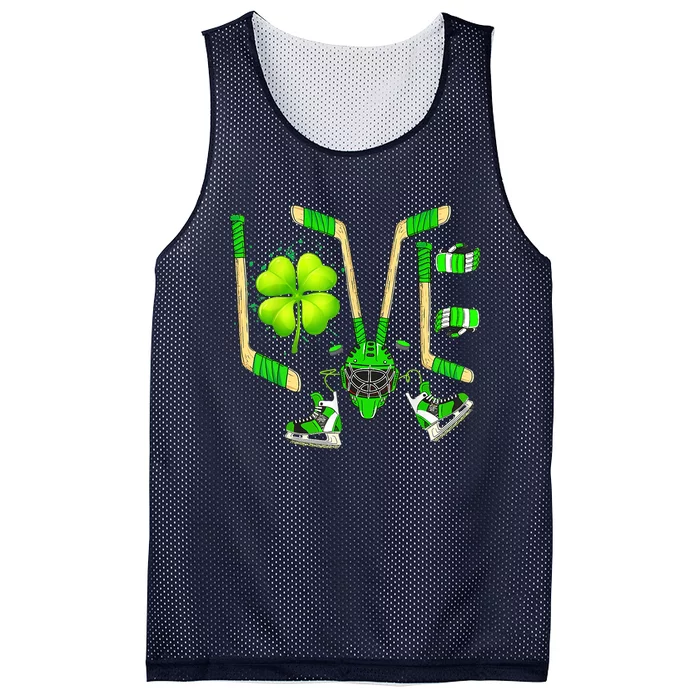 Ice Hockey St Patricks Day Love Cute Boy Girl Goalie Mesh Reversible Basketball Jersey Tank