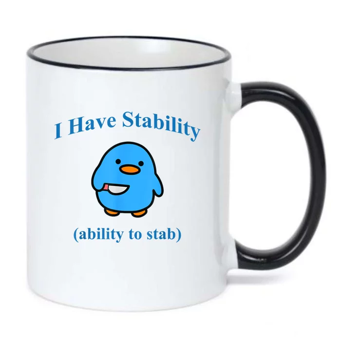 I Have Stability Ability To Stab Black Color Changing Mug