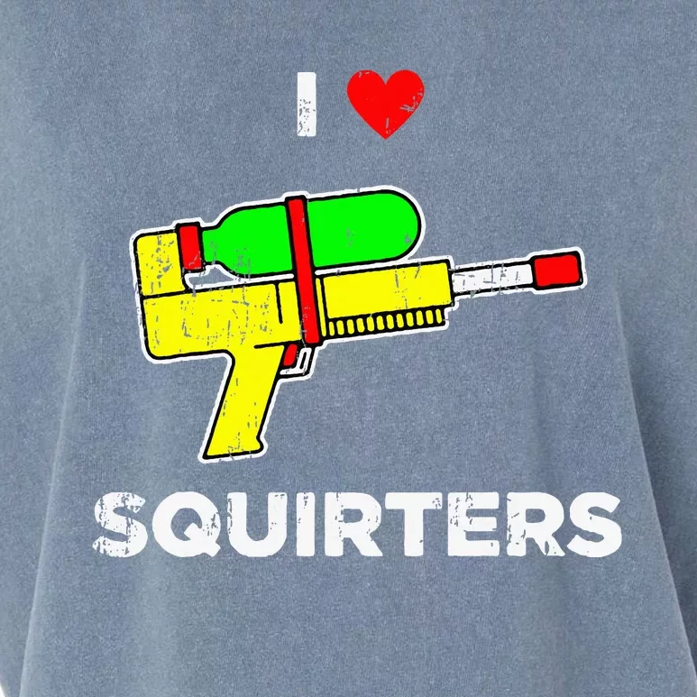 I Heart Squirters Funny I Love Squirters Garment-Dyed Women's Muscle Tee