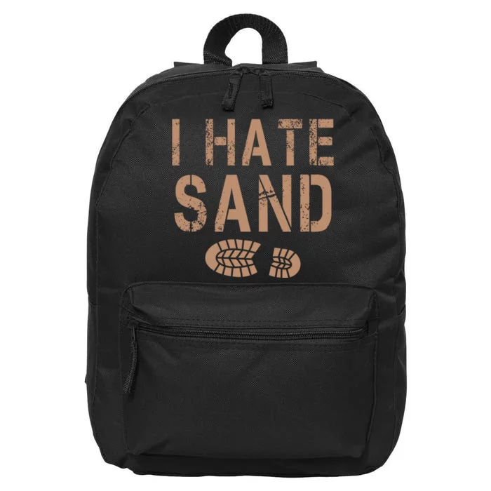 I Hate Sand Middle East Deployment Sand Boot Print 16 in Basic Backpack