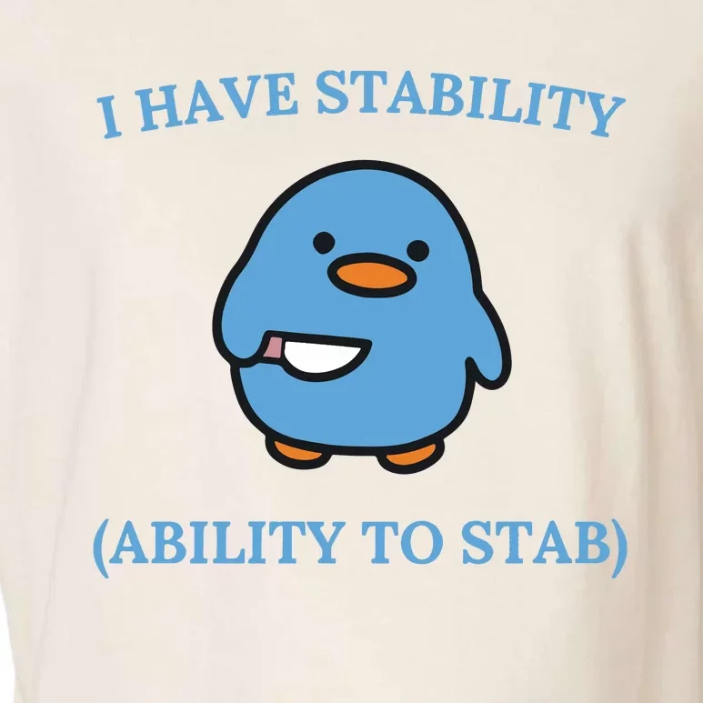 I Have Stability Ability To Stab Garment-Dyed Women's Muscle Tee