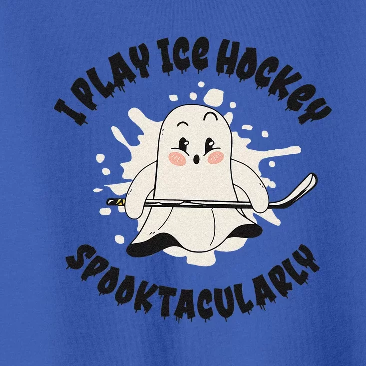 Ice Hockey Sports Halloween Season Ghost Player Toddler T-Shirt