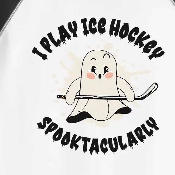 Ice Hockey Sports Halloween Season Ghost Player Toddler Fine Jersey T-Shirt