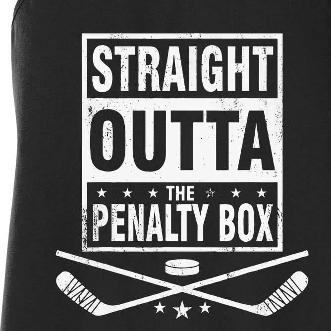 Ice Hockey Straight Outta The Penalty Box Hockey Lover Women's Racerback Tank