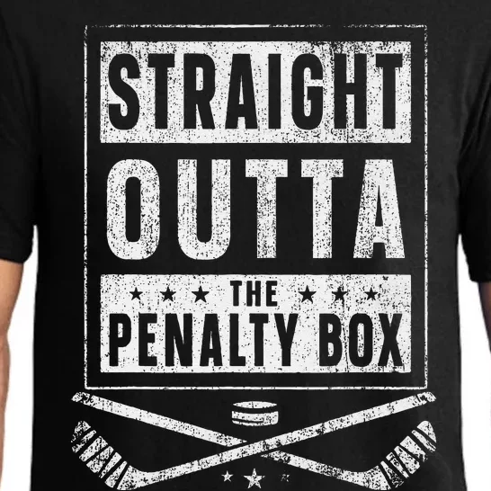 Ice Hockey Straight Outta Penalty Box Funny Pajama Set