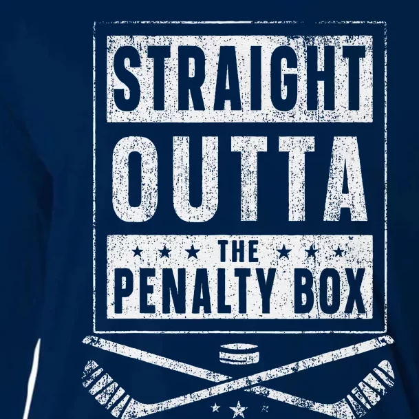 Ice Hockey Straight Outta Penalty Box Funny Cooling Performance Long Sleeve Crew