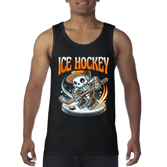 Ice Hockey Skeleton Tank Top