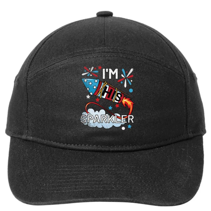 I'm His Sparkler July 4th His And Hers Matching Couples Cute 7-Panel Snapback Hat