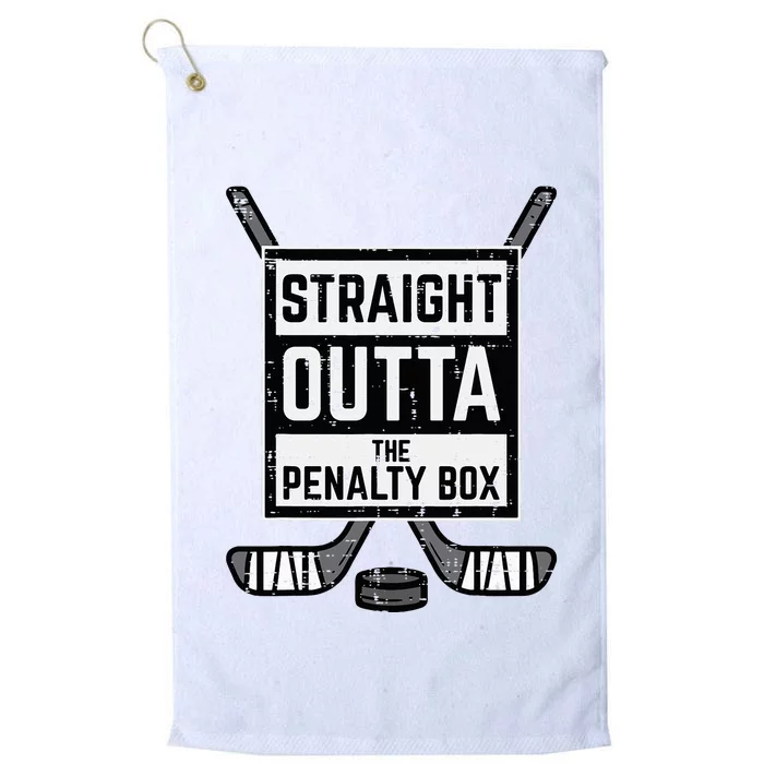 Ice Hockey Straight Outta Penalty Box Platinum Collection Golf Towel