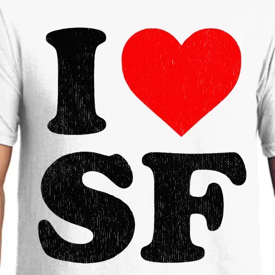 I Heart Sf Souvenir Frisco I Love San Francisco Pajama Set