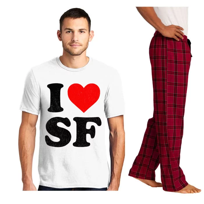 I Heart Sf Souvenir Frisco I Love San Francisco Pajama Set