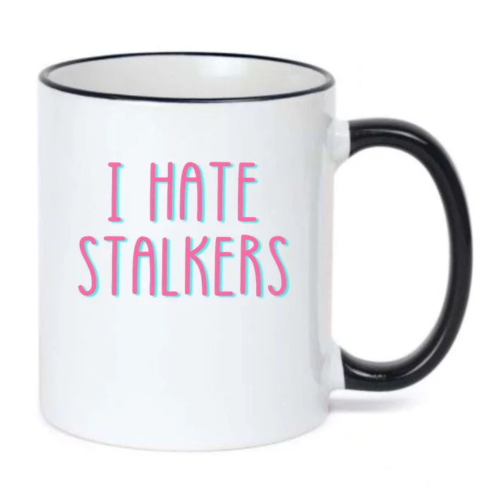 I Hate Stalkers Black Color Changing Mug