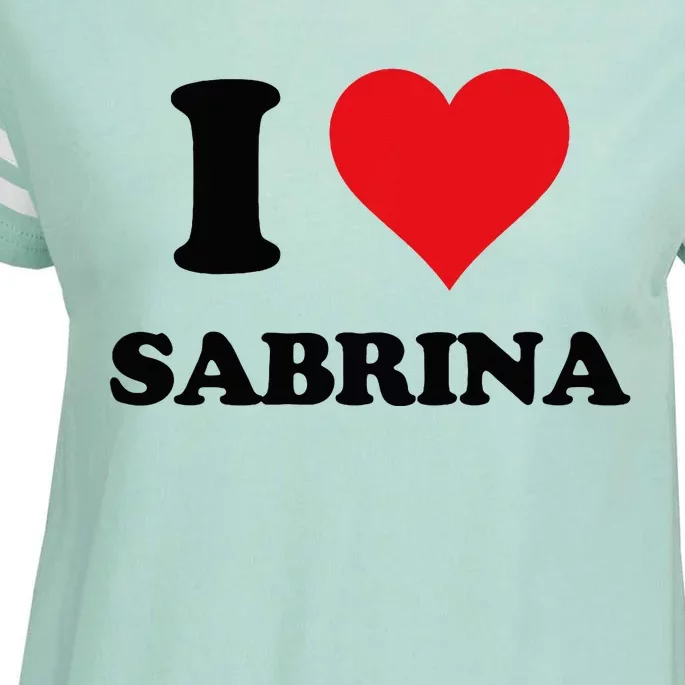 I Heart Sabrina First Name I Love Personalized Stuff Enza Ladies Jersey Football T-Shirt